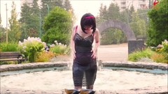 FFstockings Mature Julia Gets Wet in Public in her Lingerie - FoxPorns.Net