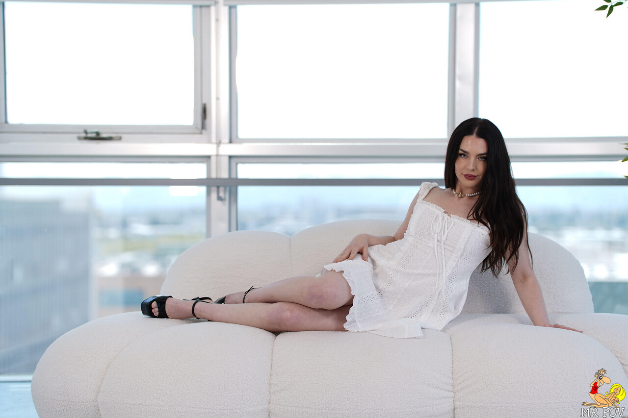 Beautiful brunette Maddie Wren has some POV sex while showing off her big ass