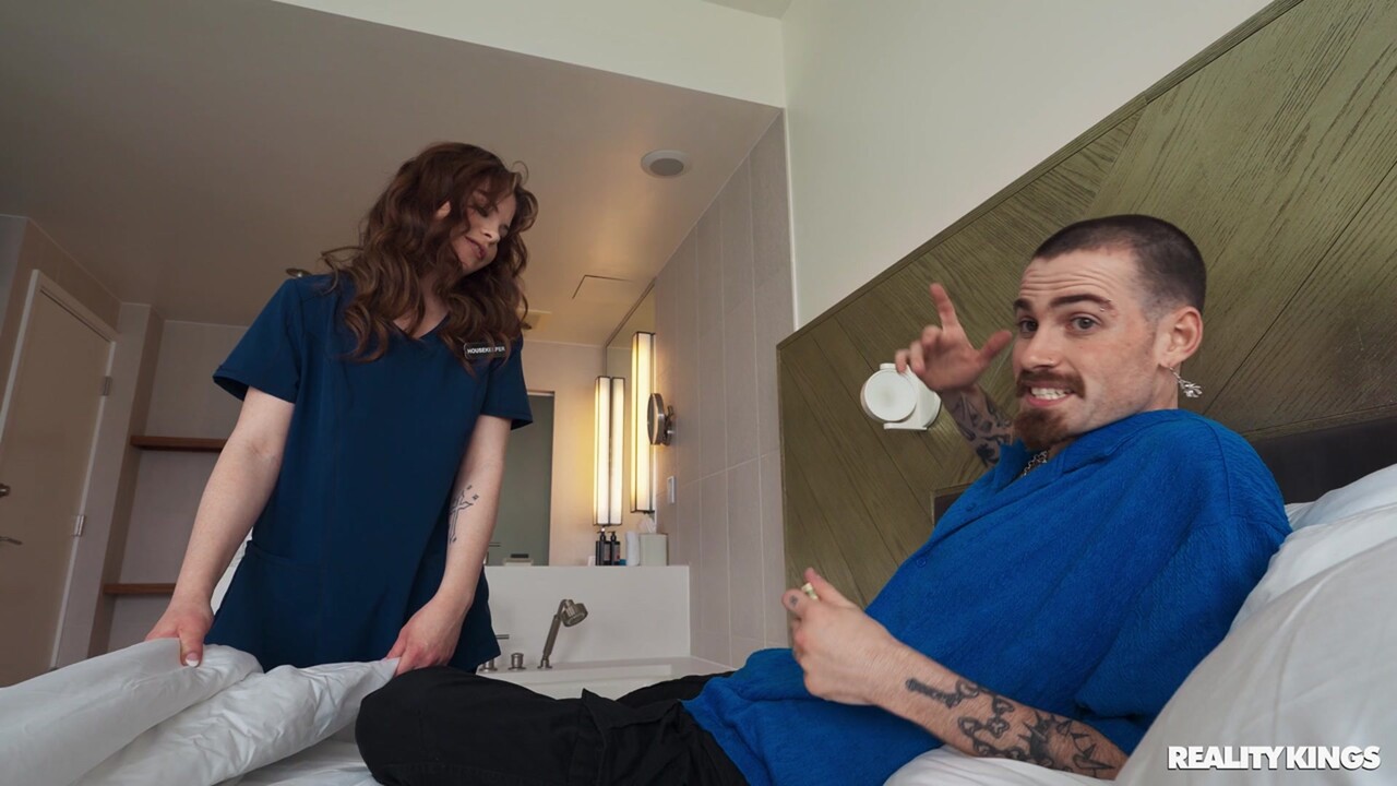 Lola Valentine has sexual intercourse with a man while he