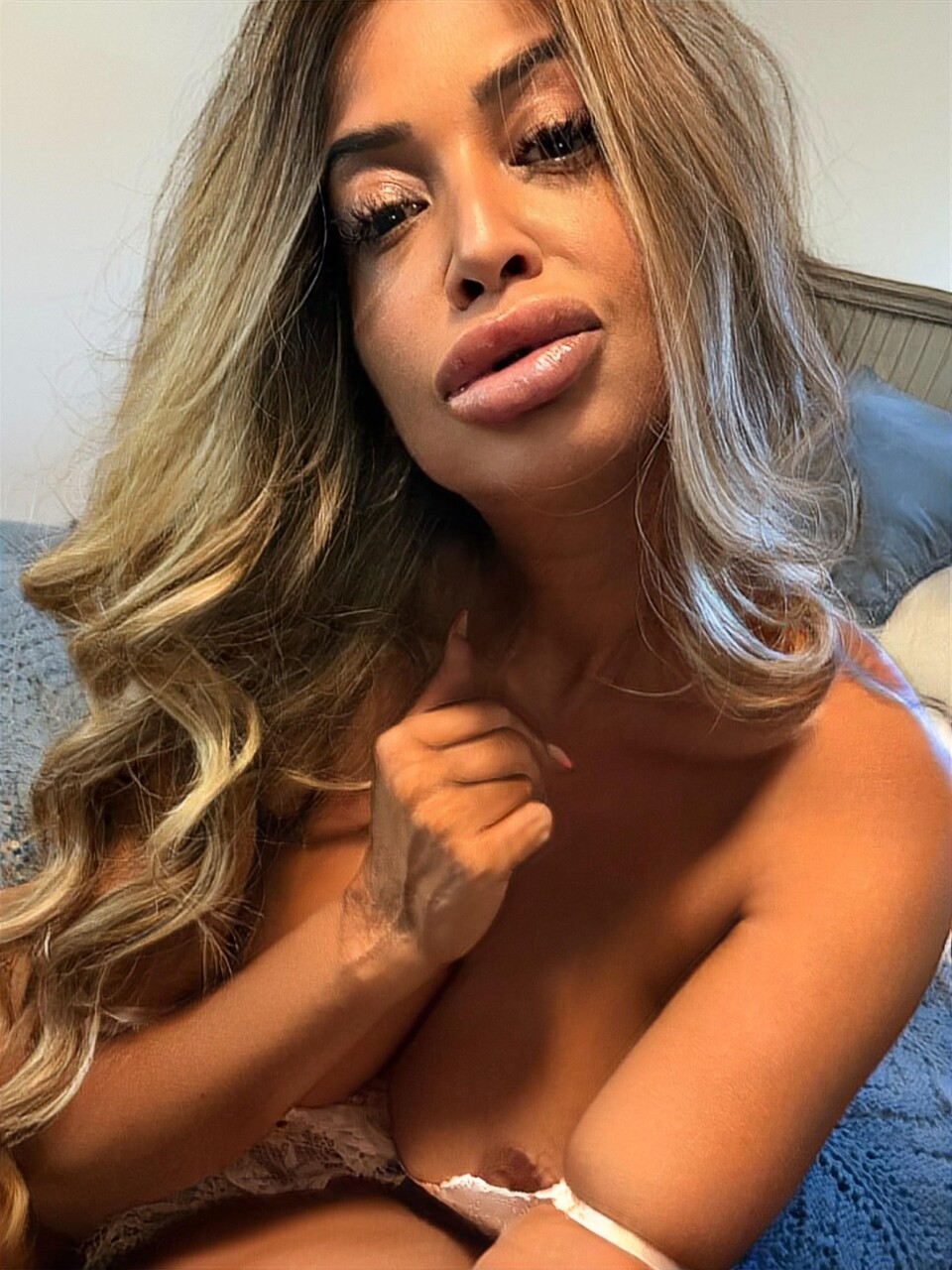 Busty black girl gets caught naked in her bedroom by her stepmom