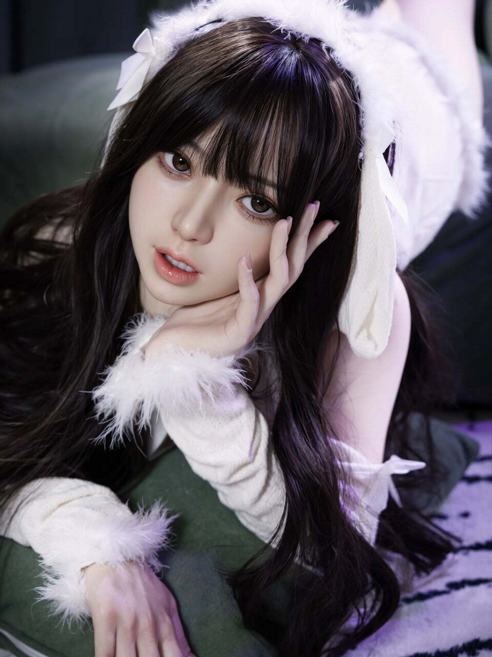 Beautiful anime girl in cosplay releases her perfect body from clothing