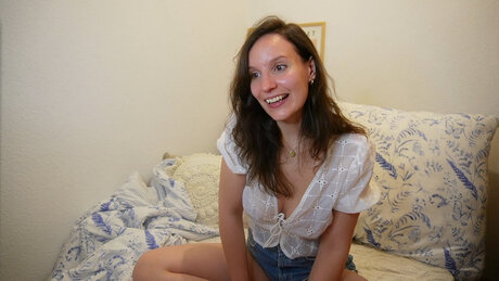 Horny amateur Olivia S strips and masturbates using her sex toys