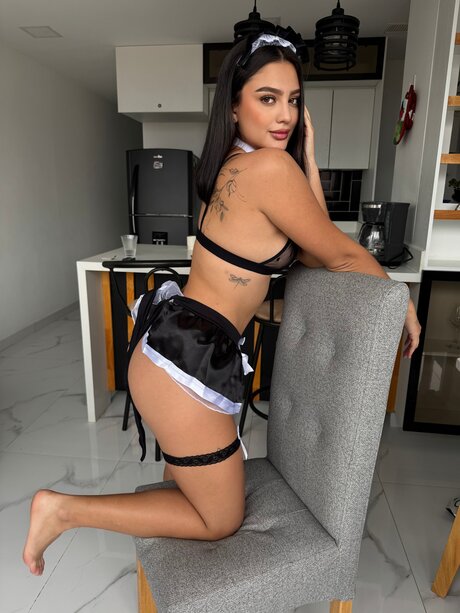 Hot brunette teen shows her sexy legs and twat in cosplay outfits